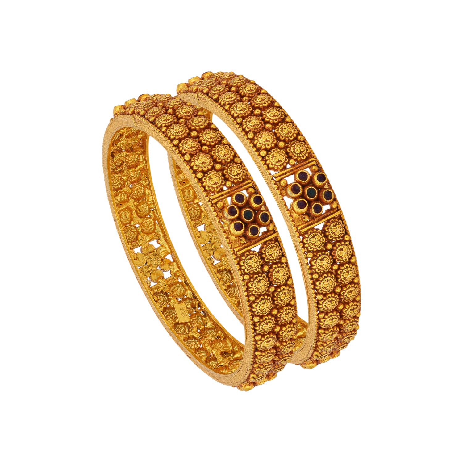 925 Sterling Silver Heritage Floral Cluster Bangle for Women