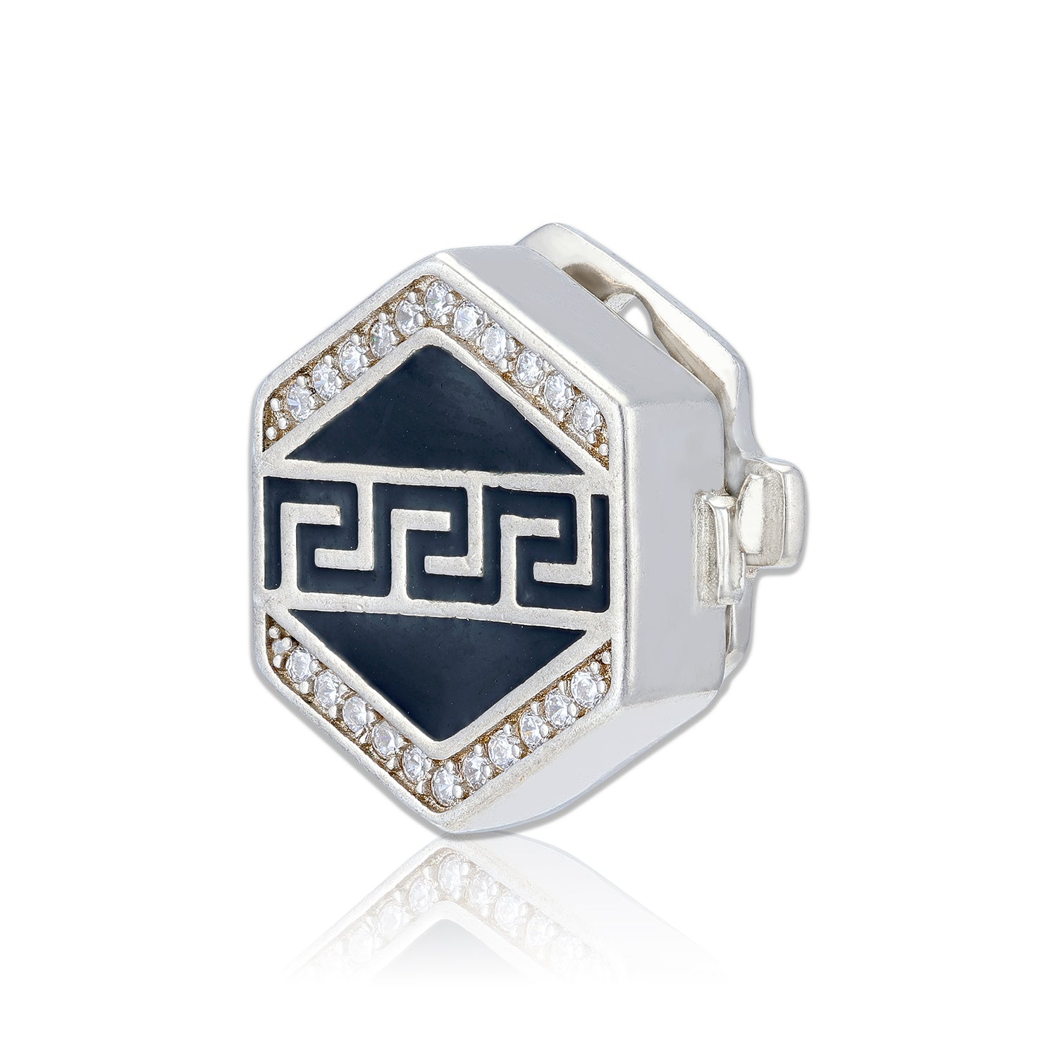 925 Sterling Silver Hexa Labyrinth Coat pin for Men