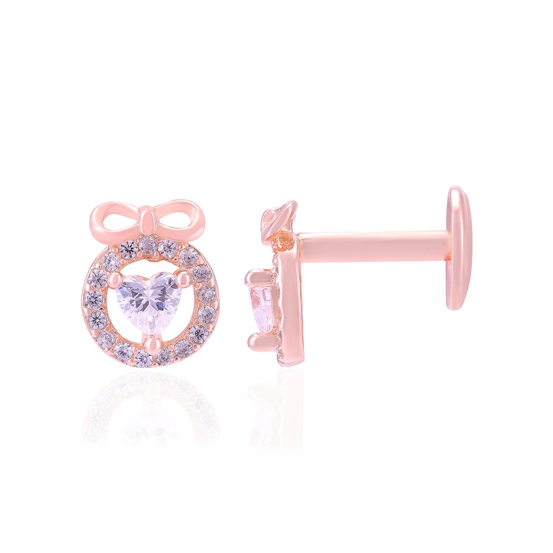 925 Sterling Silver Knotted Love Heart Earrings For Women