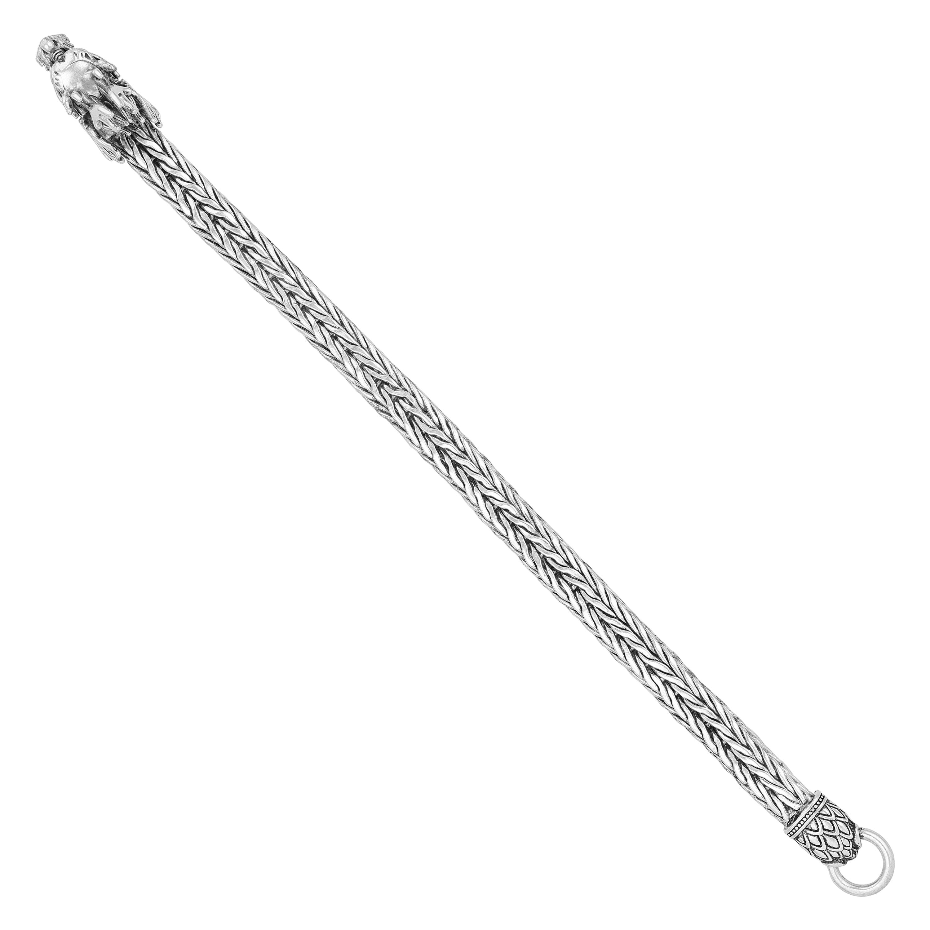925 Sterling Silver Mythic Fury Dragon Clasp Bracelet