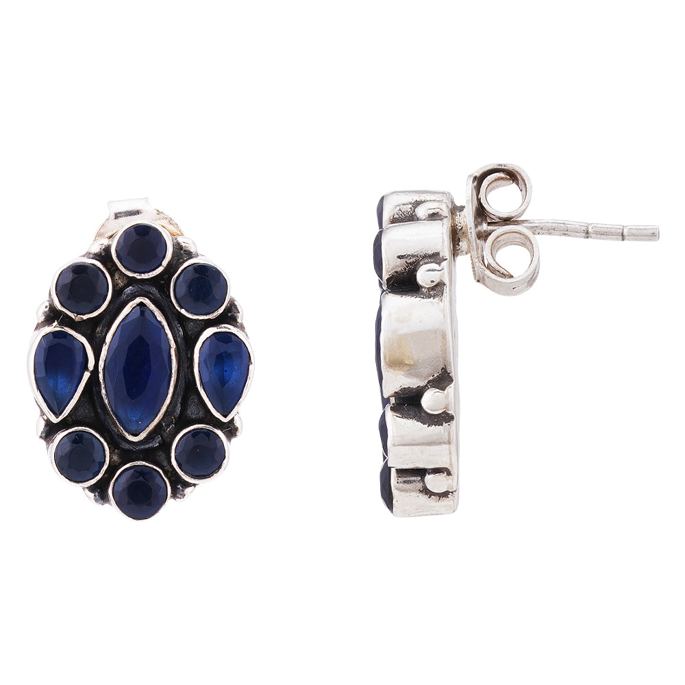Sterling Silver Oxidised Twilight Stud