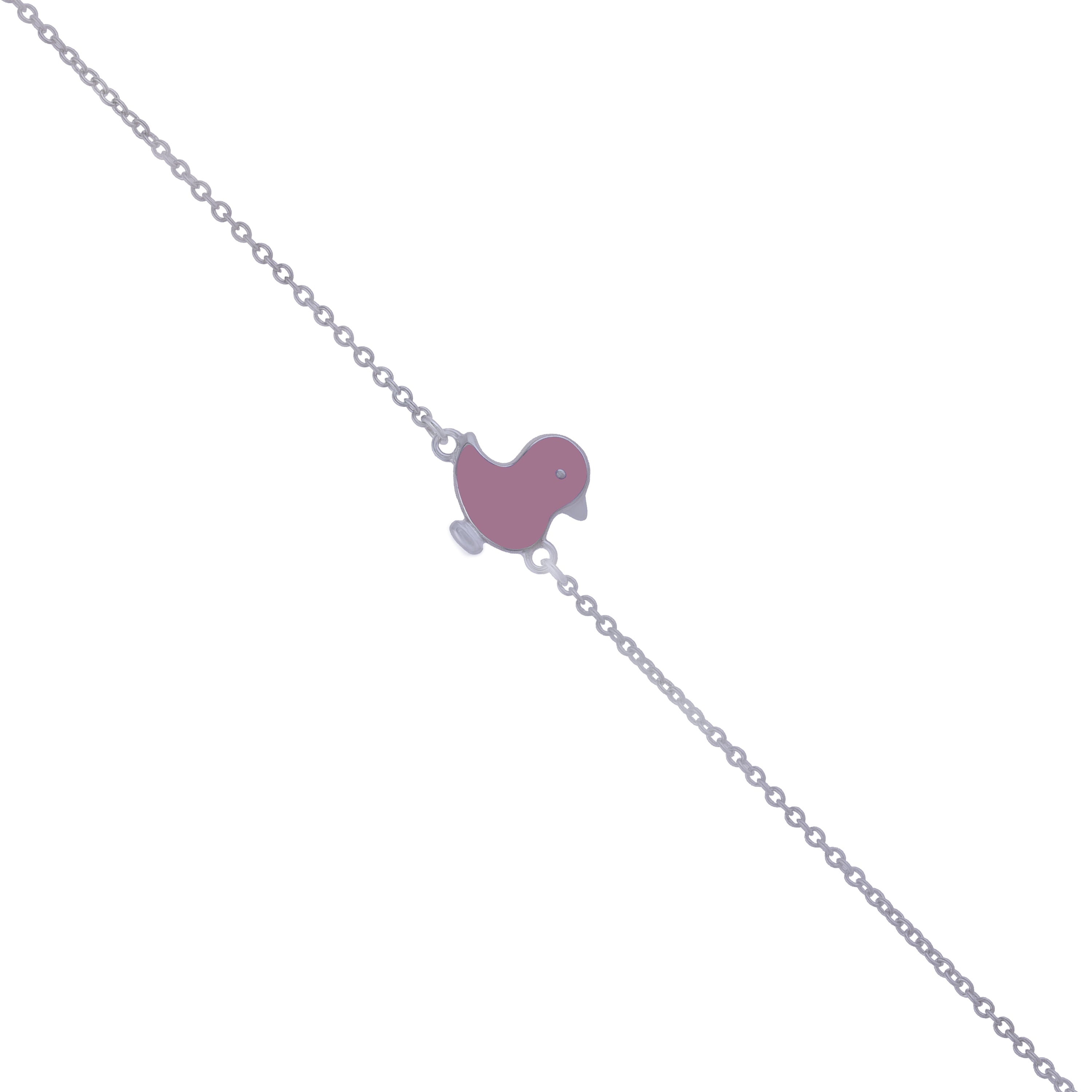 925 Sterling Silver Rhodium Plated Little Blush Wing Bracelet For Kids