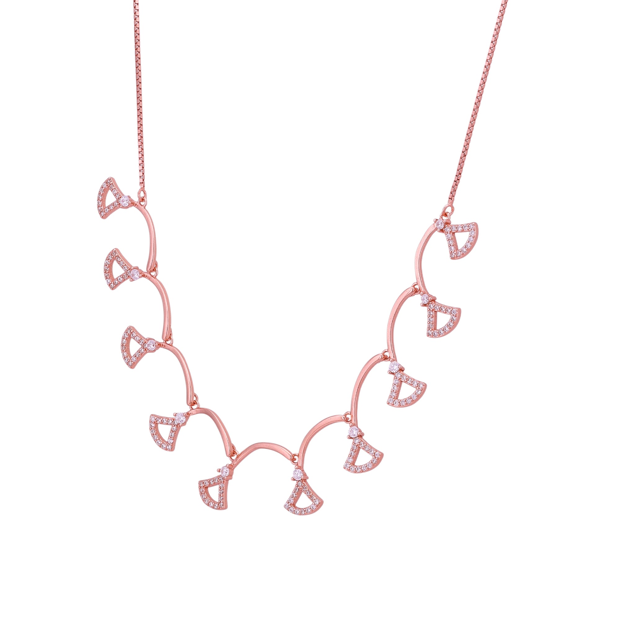 925 Sterling Silver Rose Gold Galaxy Disc Drop Necklace for Women