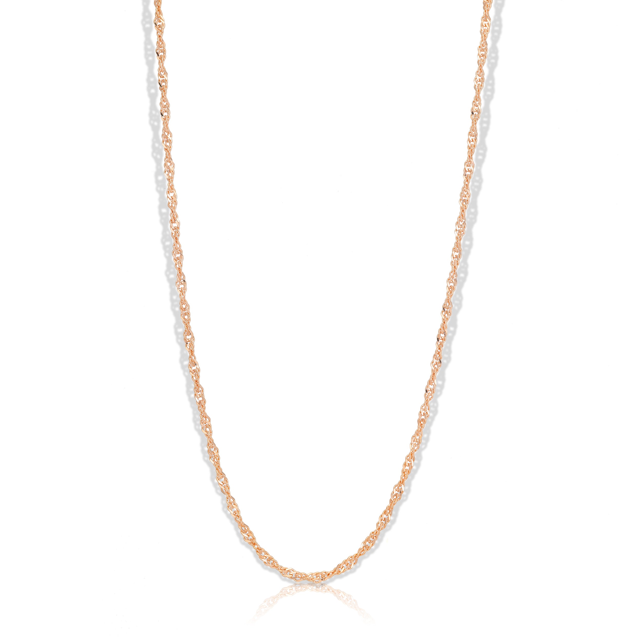 925 Sterling Silver Rose Gold Luxe Intertwine Chain for Men