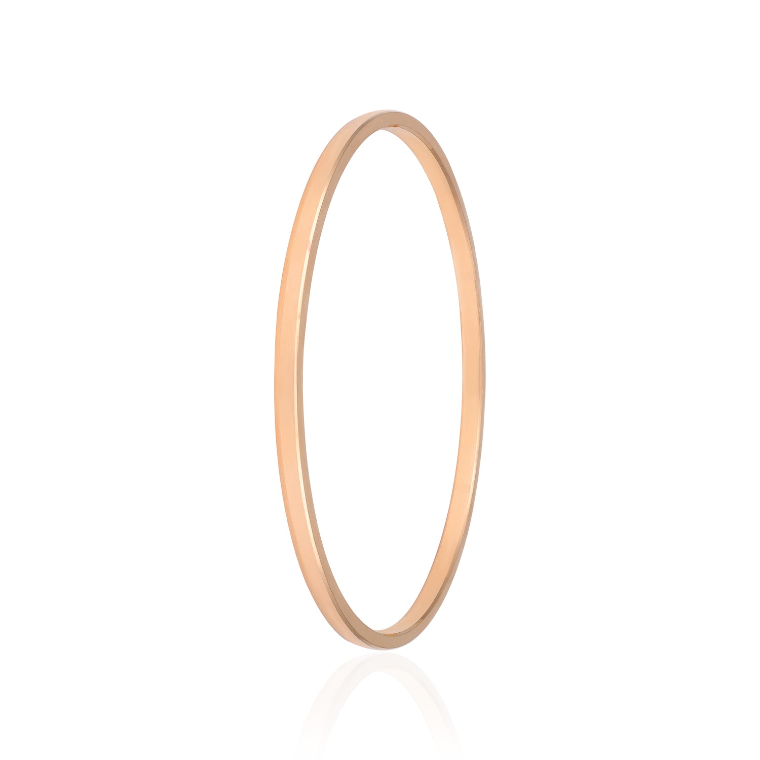 925 Sterling Silver Sleek Minimalist Rose Gold Plated Classic Kada for Men