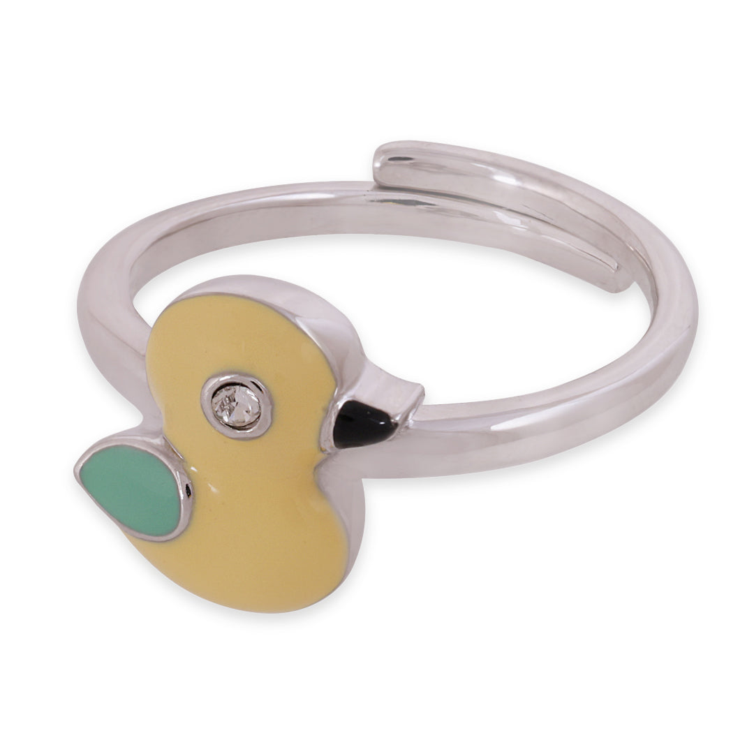 925 Sterling Silver Tiny Duckling Ring For Kids