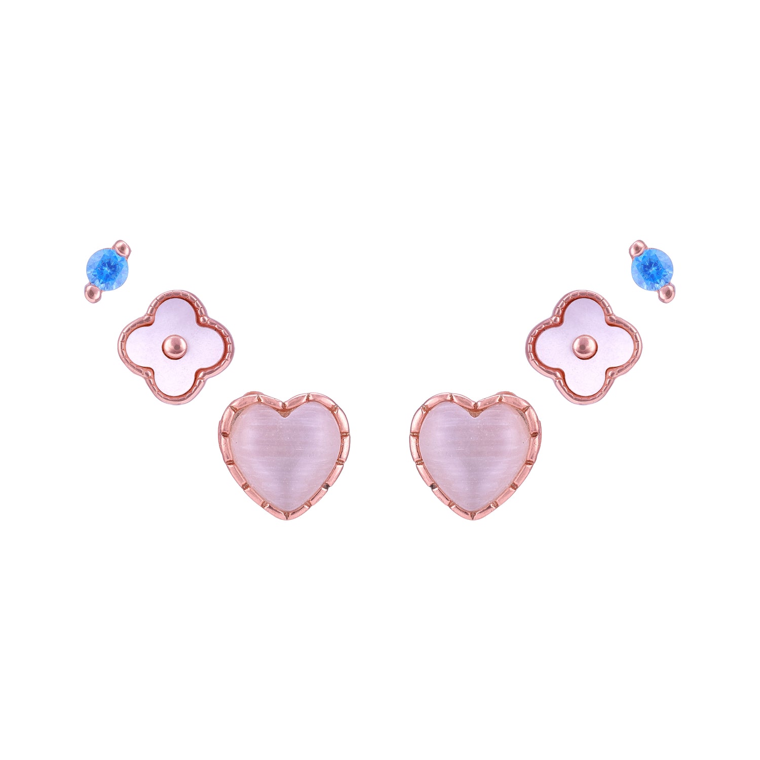 925 Sterling Silver Trivora Lunara Clovelle For Earrings Set Women