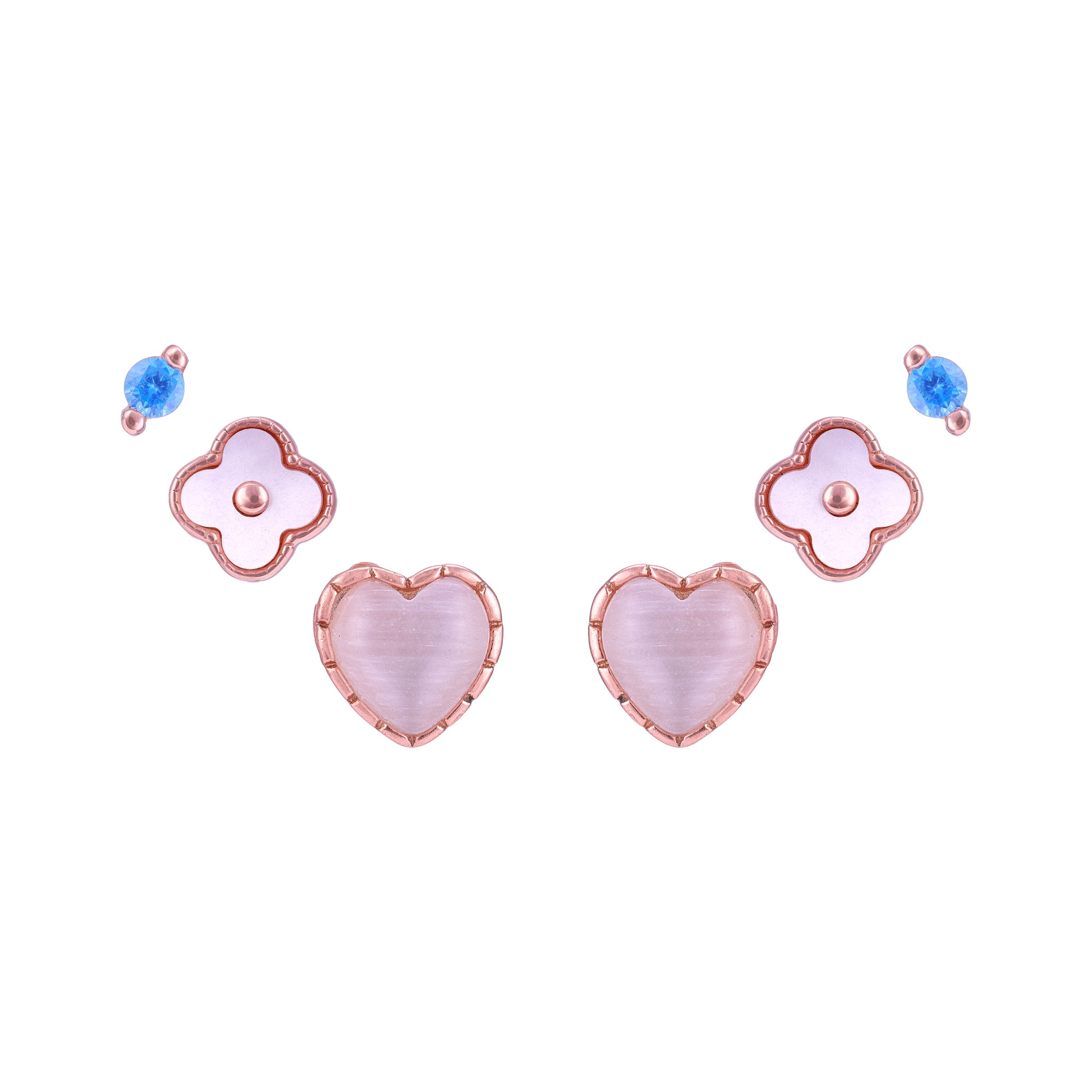925 Sterling Silver Trivora Lunara Clovelle For Earrings Set Women