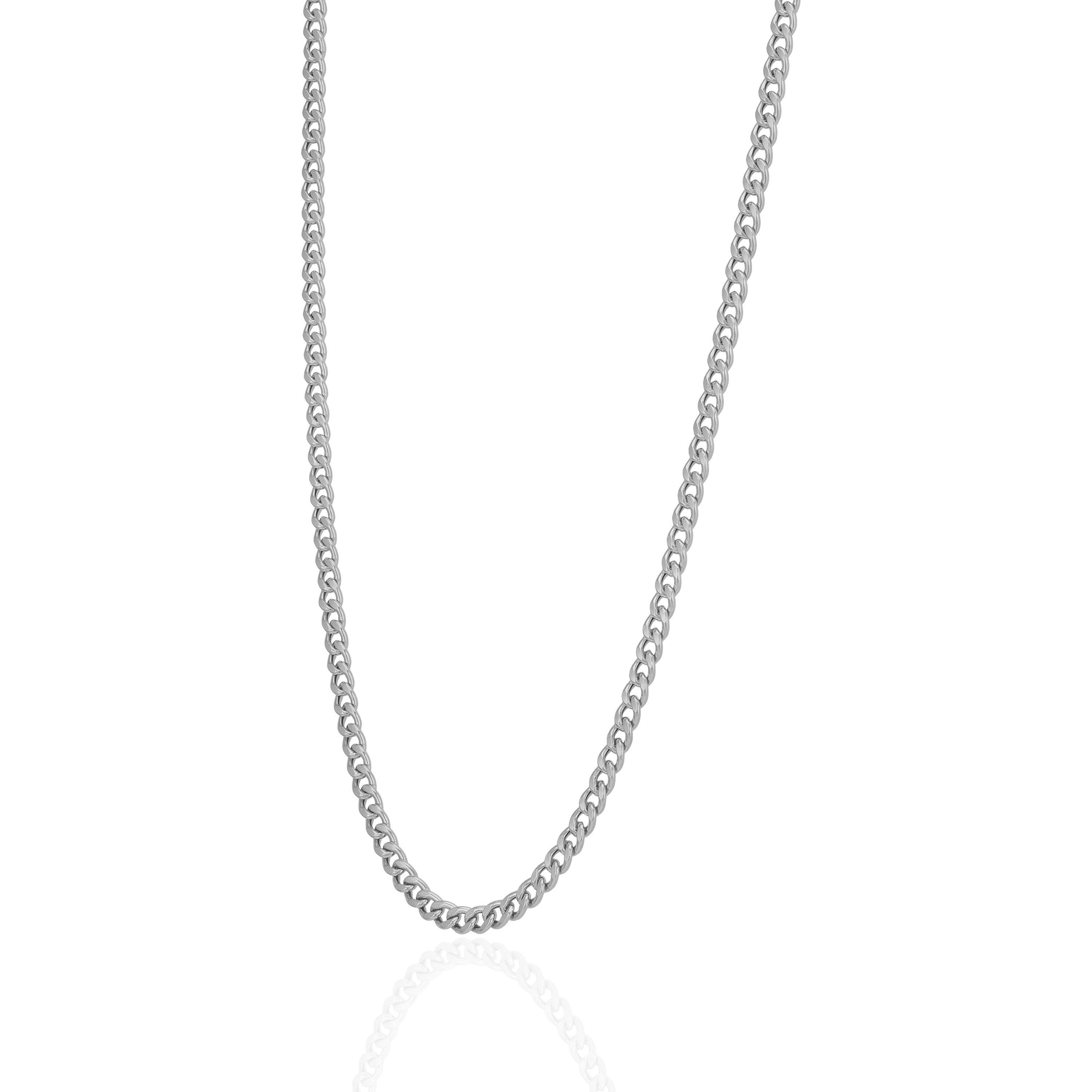 925 Sterling Silver Vortex GridLock Curb Chain for Men