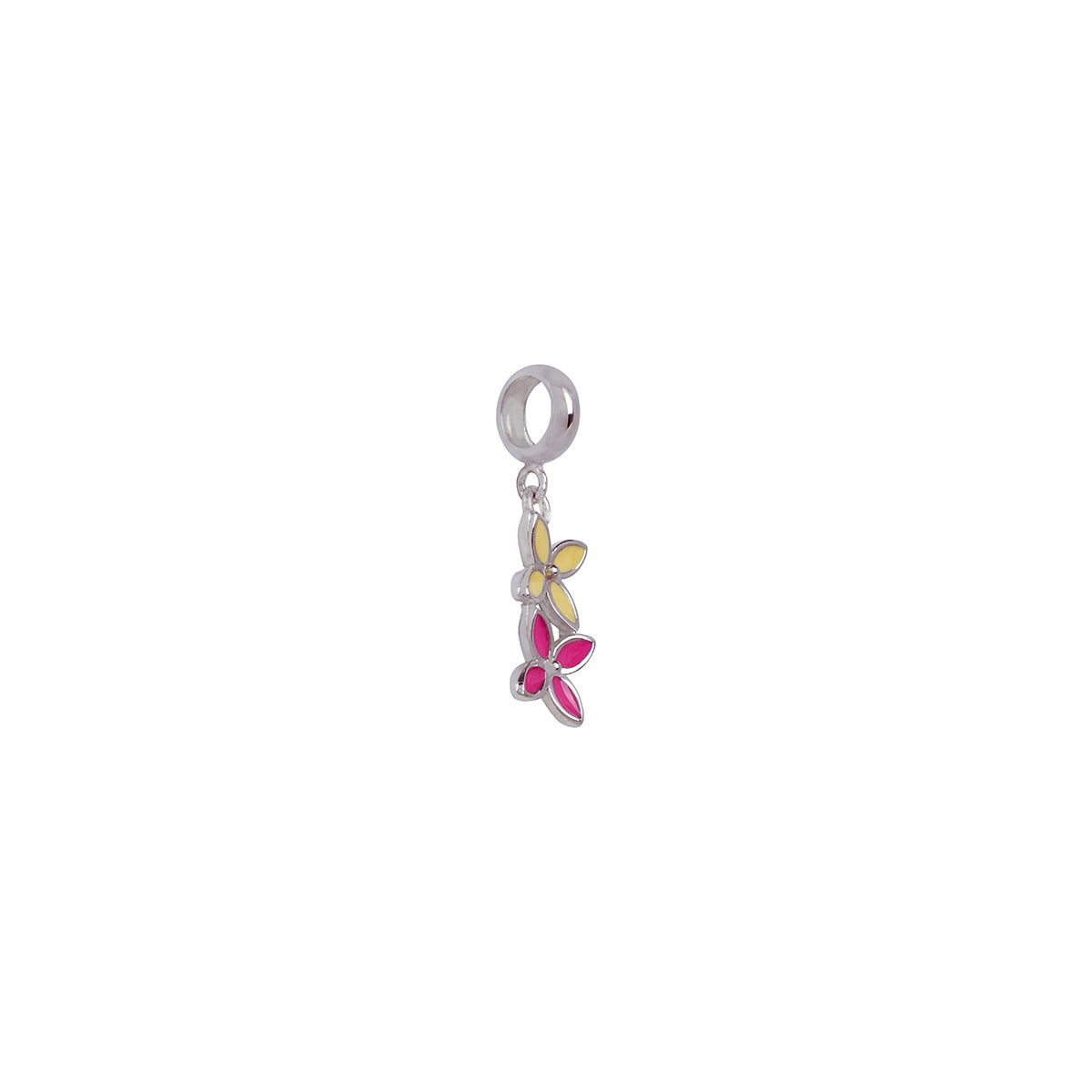 925 Sterling Silver Yellow floral Pendant