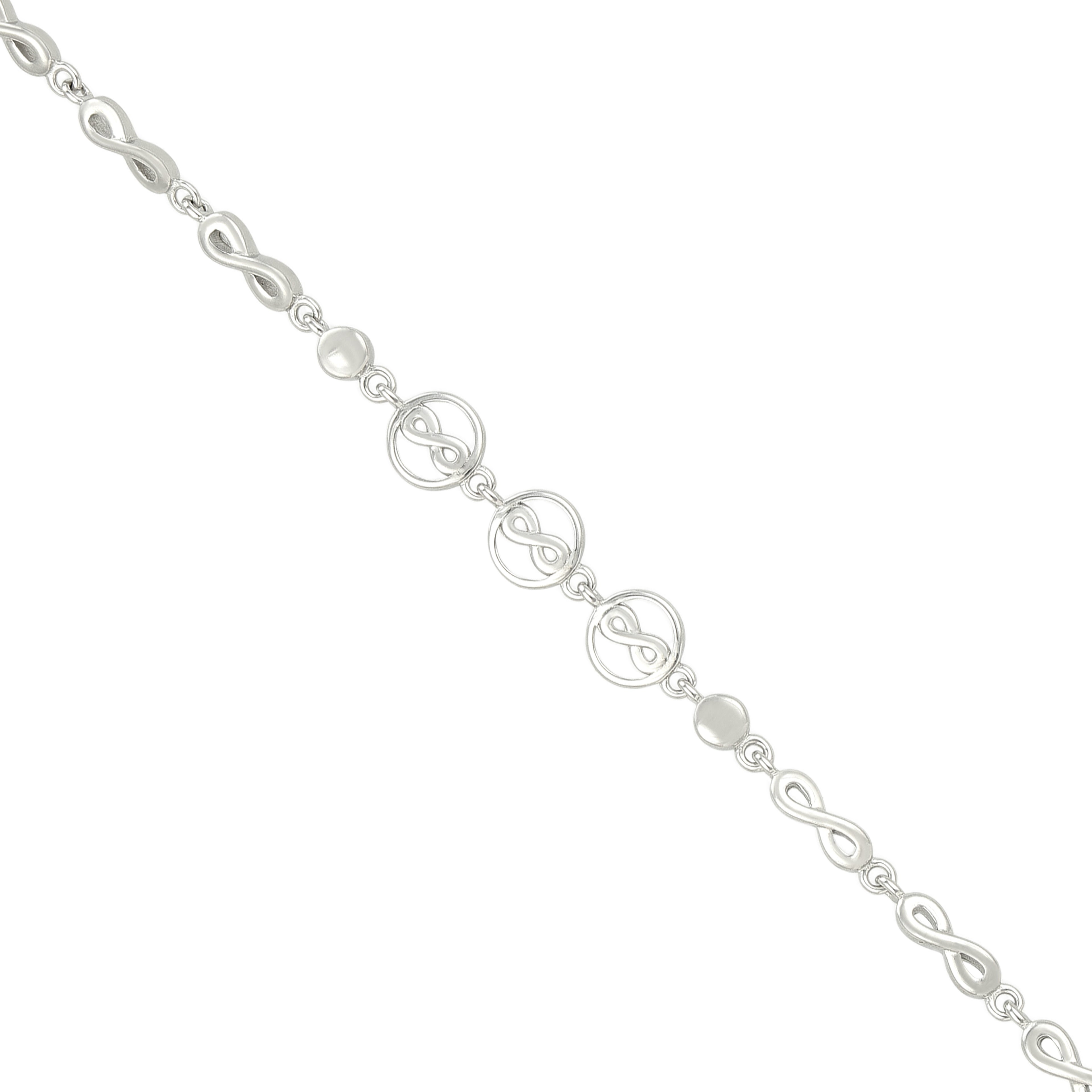 Stylish Bar Link Chain 925 Sterling Silver Bracelet Women
