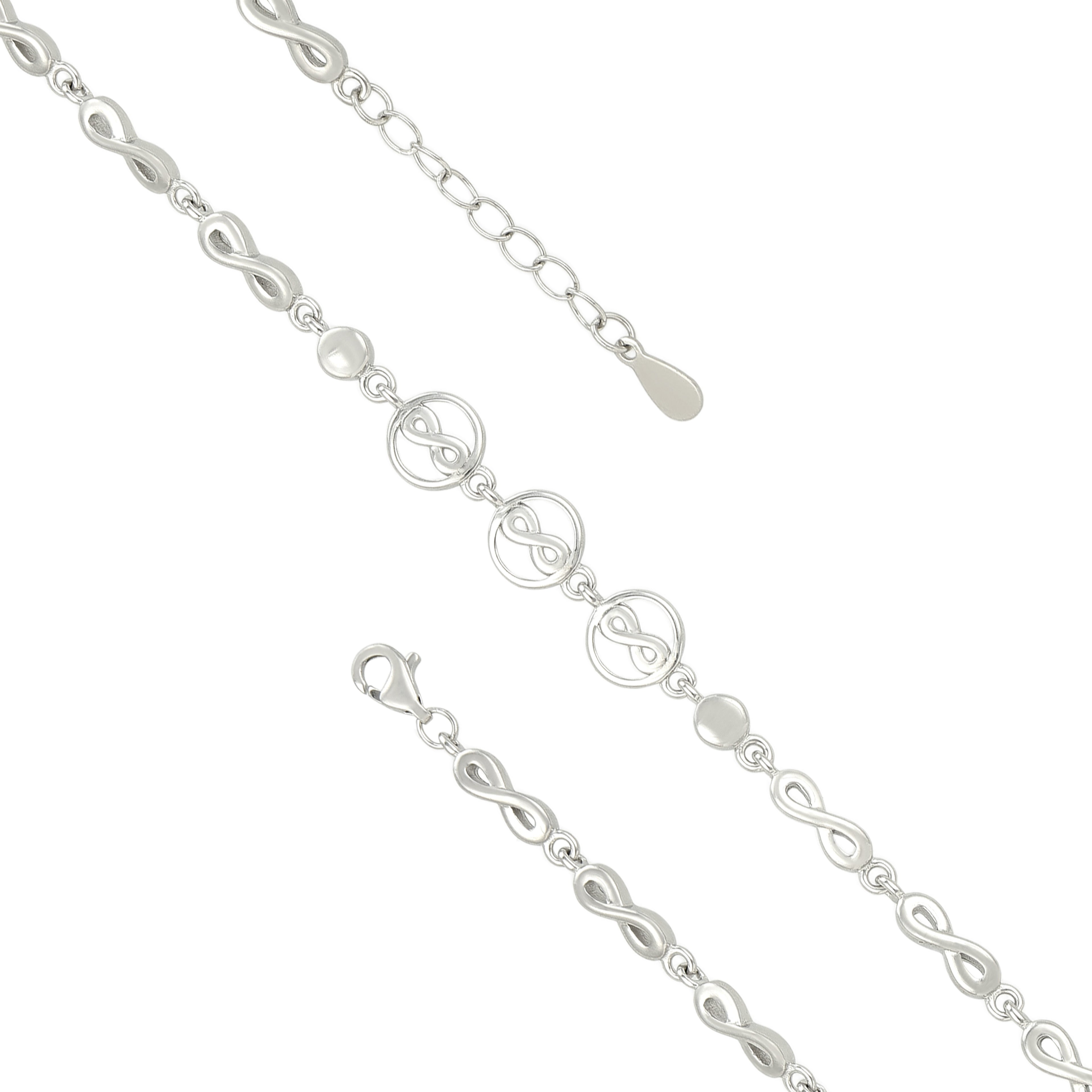 Stylish Bar Link Chain 925 Sterling Silver Bracelet Women