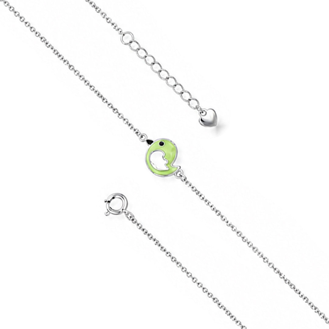 Sweet Spring Bird Sterling Silver Chain Bracelet