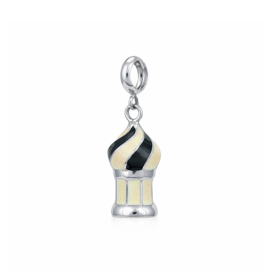 Swirl Ice Cream Charm 925 Sterling Silver Pendant