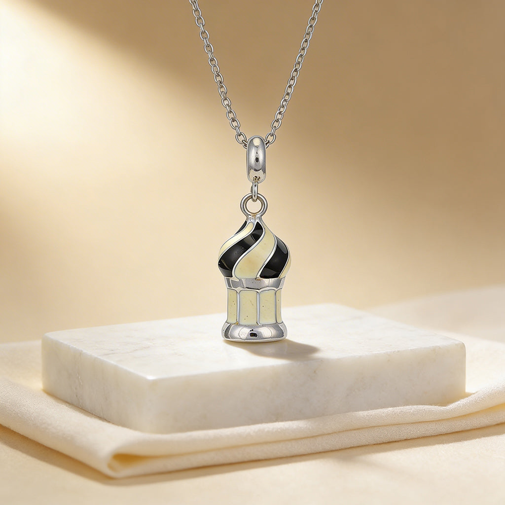 Swirl Ice Cream Charm 925 Sterling Silver Pendant