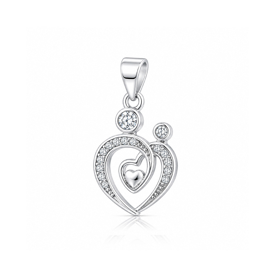 Timeless Bond Of Love Heart 925 Sterling Silver Pendant for women
