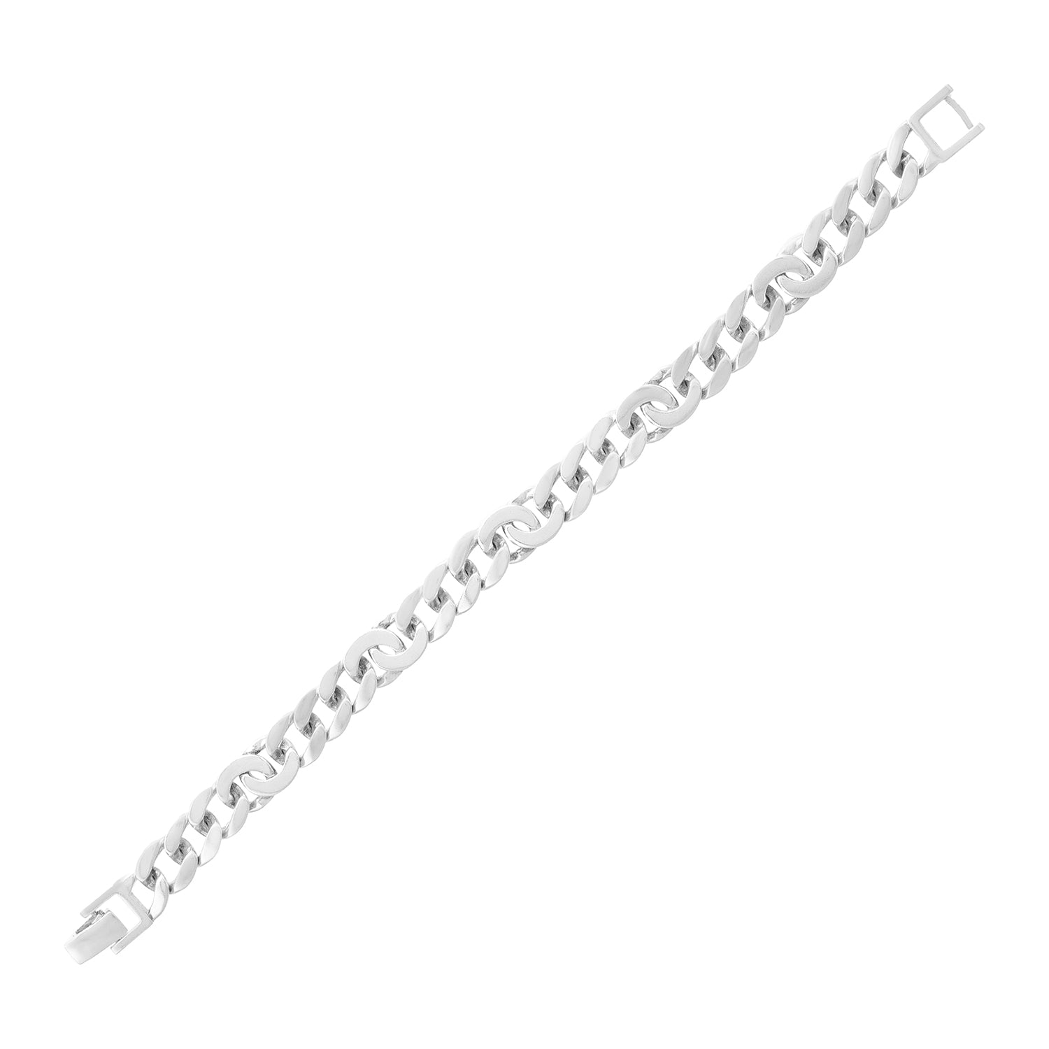 Timeless Cuban Rhodium Plated 925 Bracelet
