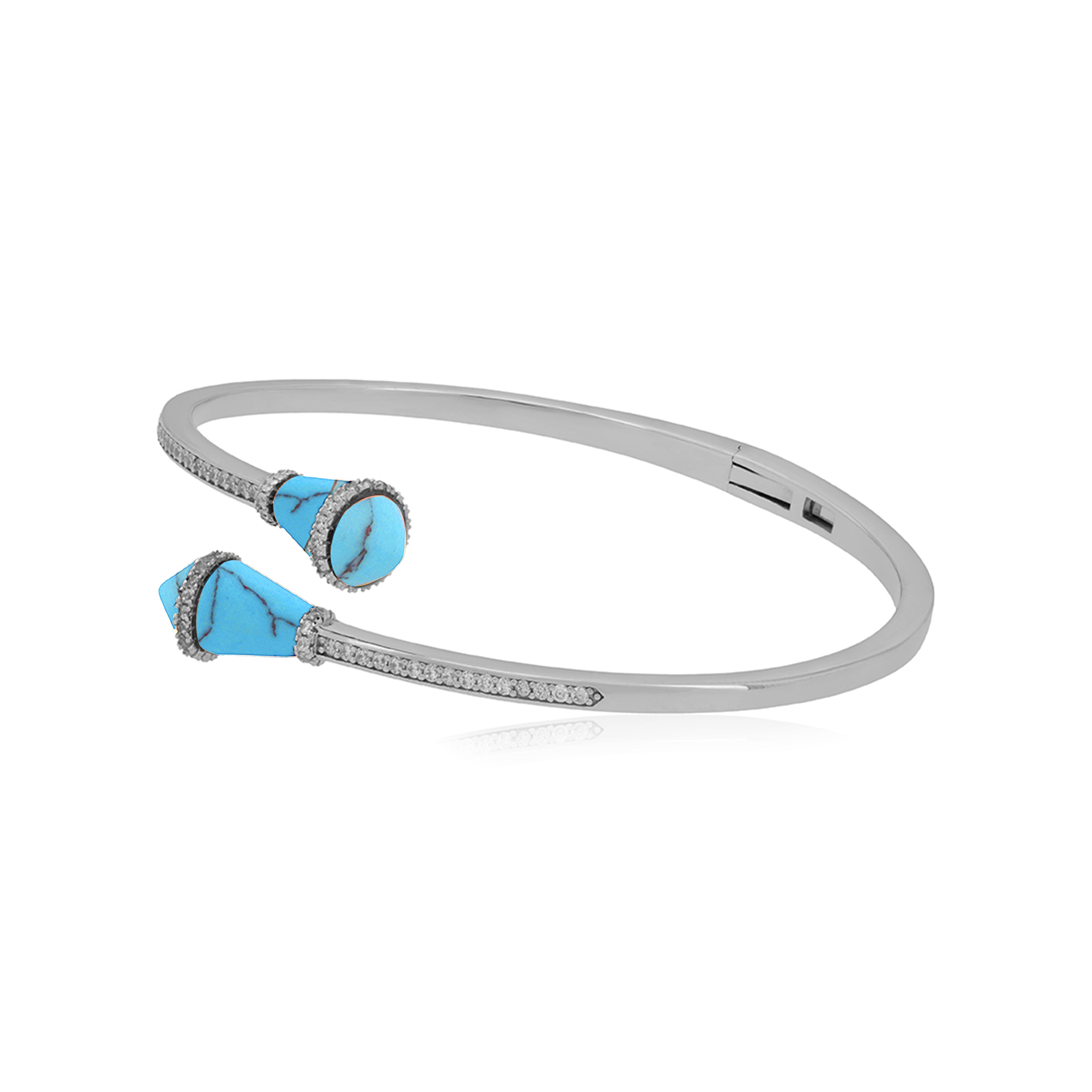 Torquoise Serpent Beauty 925 Sterling Silver Kada for women