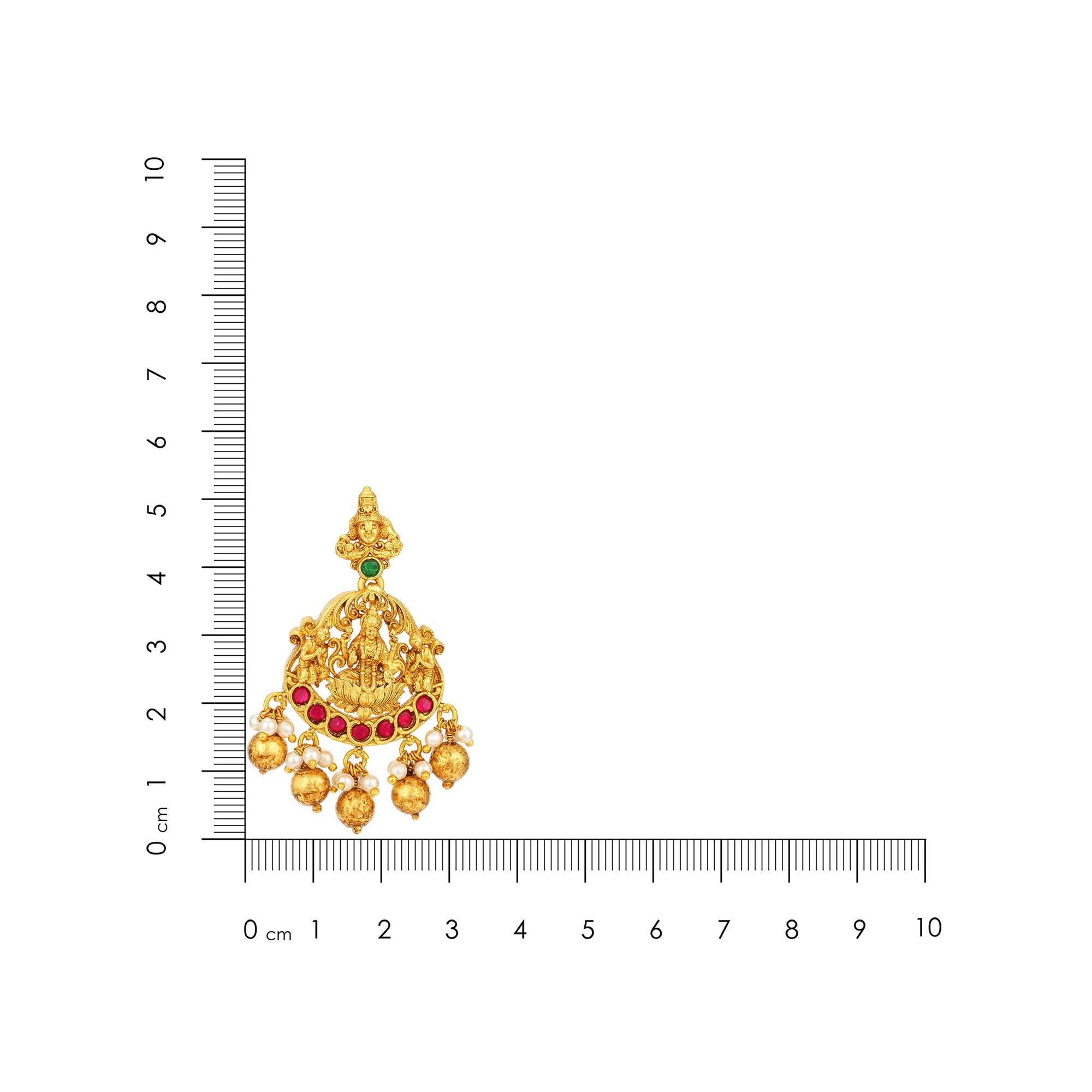 Traditional Lord Balaji Lakshmi Temple 925 Sterling Silver Gold Drop Earring for Women
