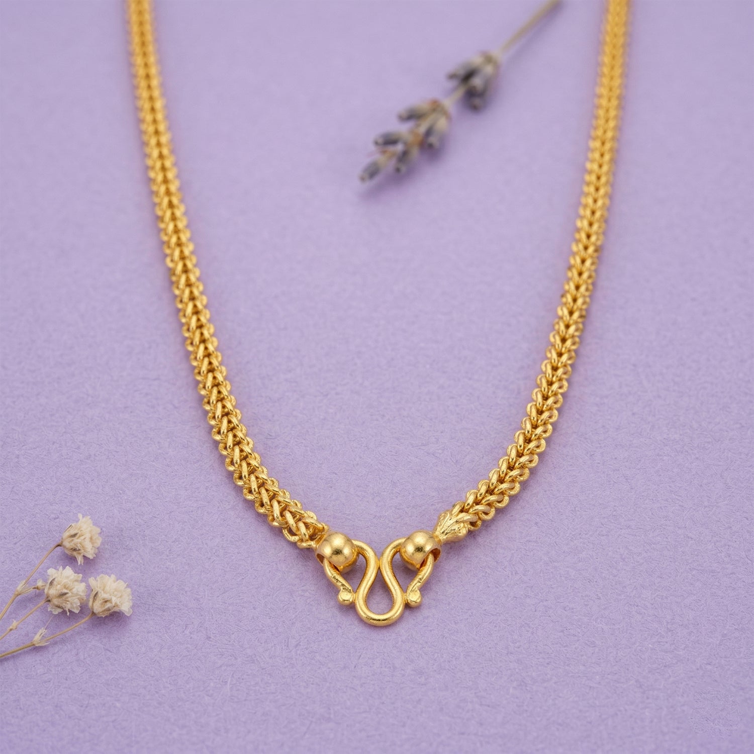 Traditional Wheat Chain Texture 925 Sterling Silver Thali Chain for Women