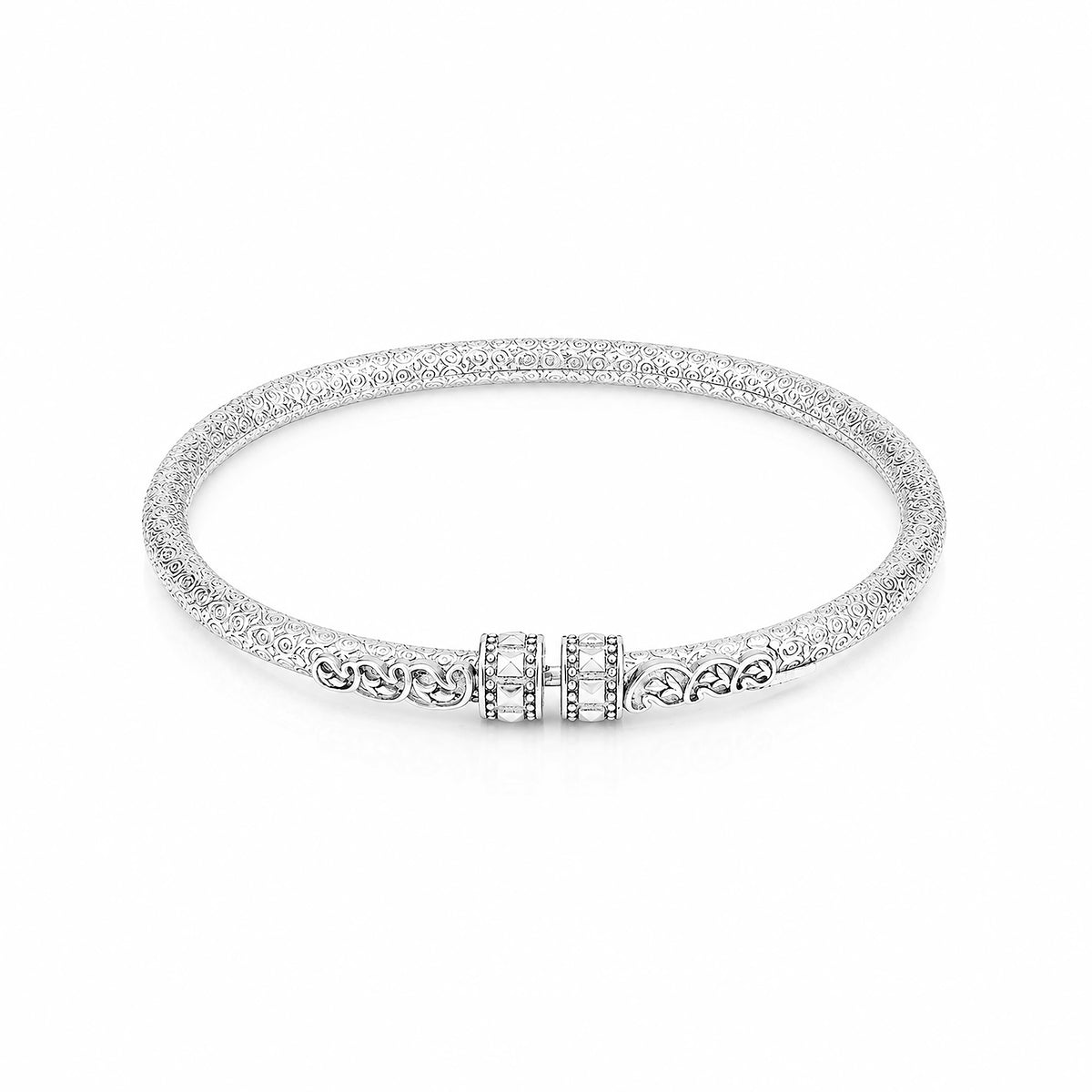 Trending Intricate Motif Cuff Sterling Silver Kada