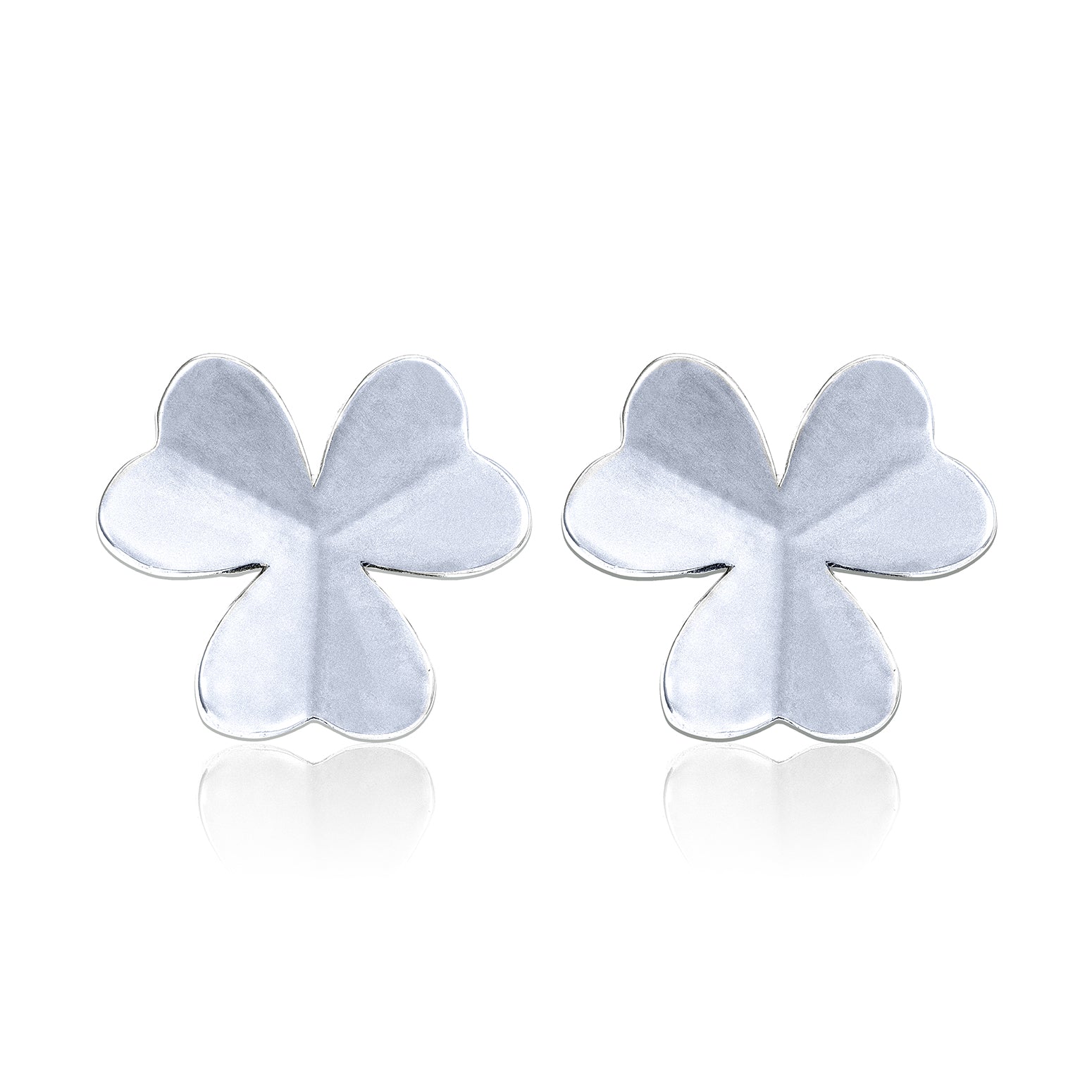 Triple Clover 925 Sterling Silver Charm Earring for Women