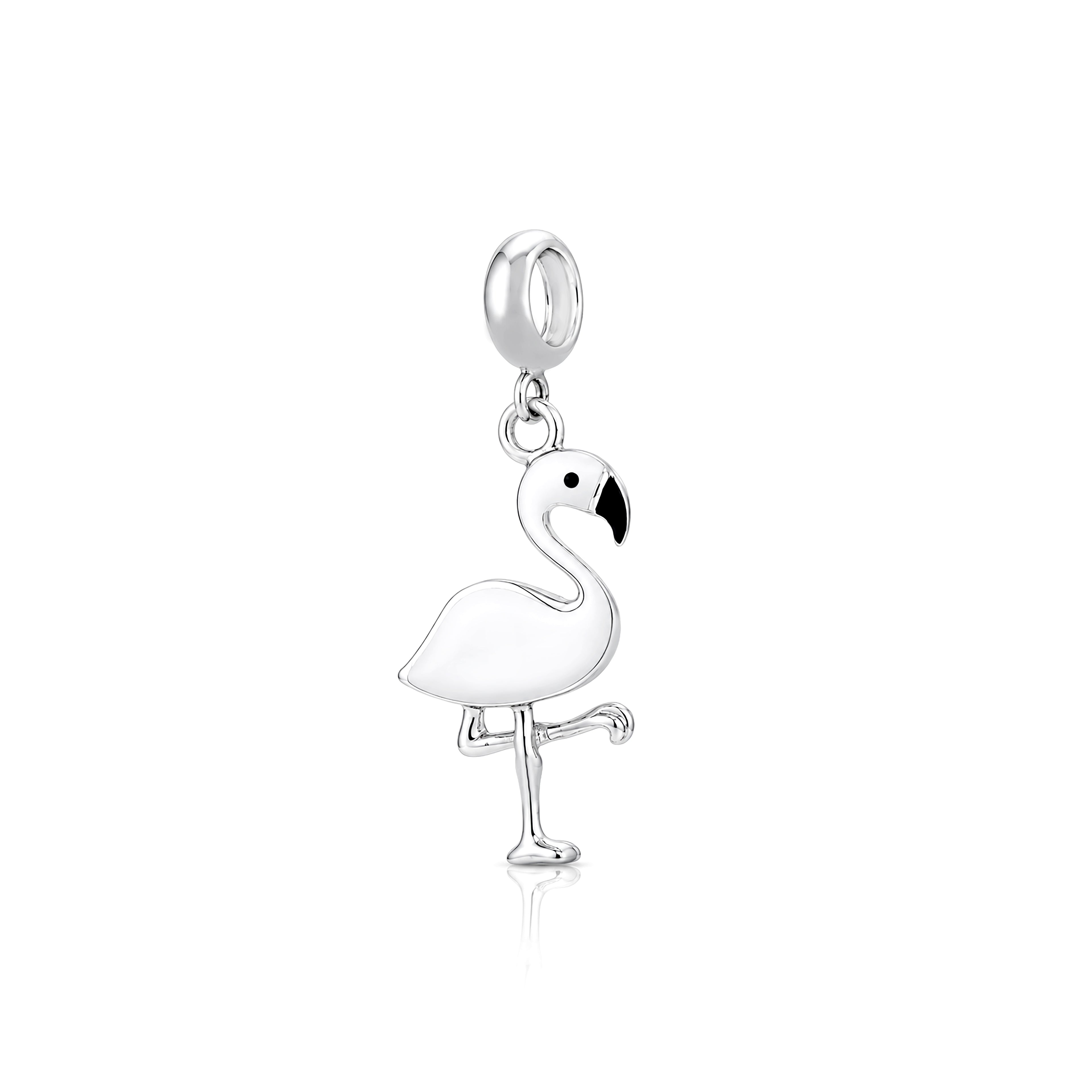 Tropical Bird 925 Sterling Silver Charm Pendant
