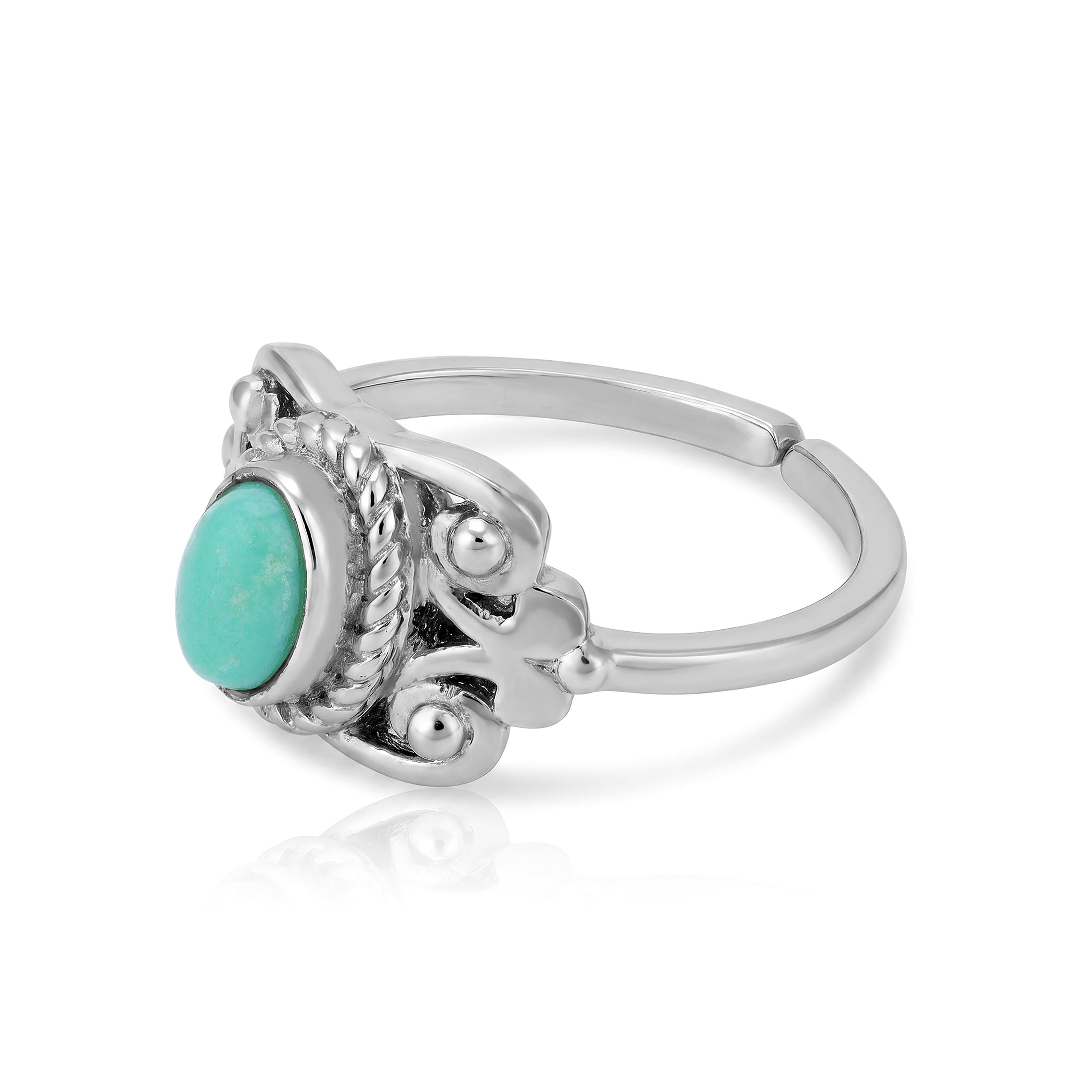 Turquoise Royal Oval 925 Sterling Silver Elegant Ring