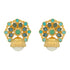 Turquoise Stoned Pearl Dangler Gold Plated 925 Earrings