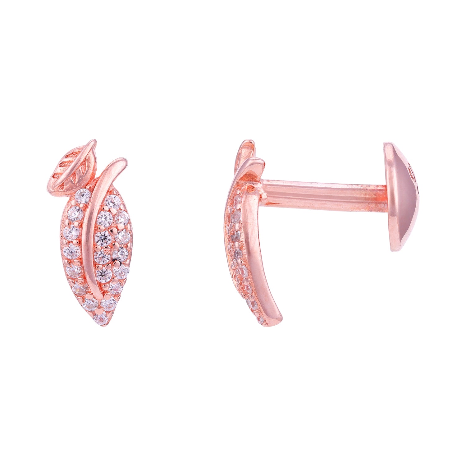 Twilight Leaf Brilliance 925 Sterling Silver Earrings for Women