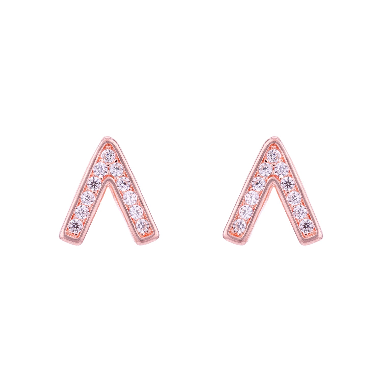 Twinkling Chevron Elegance 925 Sterling Silver Earrings for Women