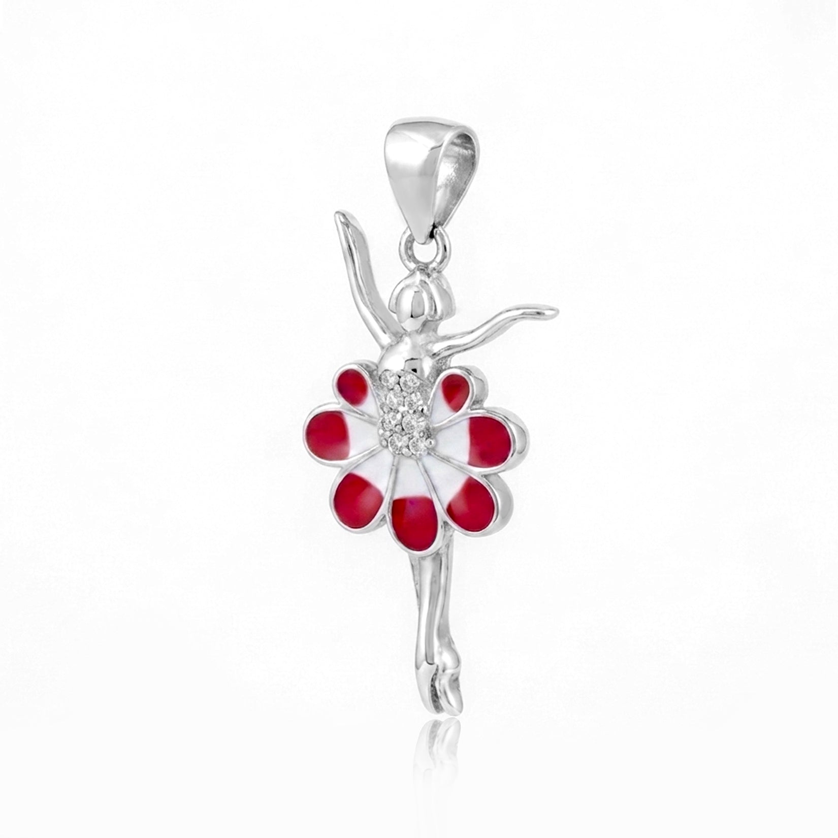 Twirling Ballerina Charm 925 Sterling Silver Pendant for Women