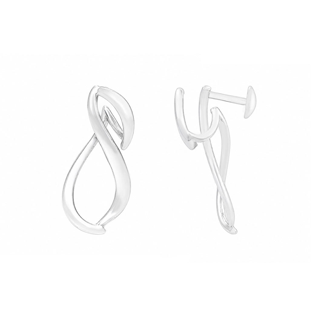 Twisted Teardrop Flow 925 Sterling Silver Statement Earrings