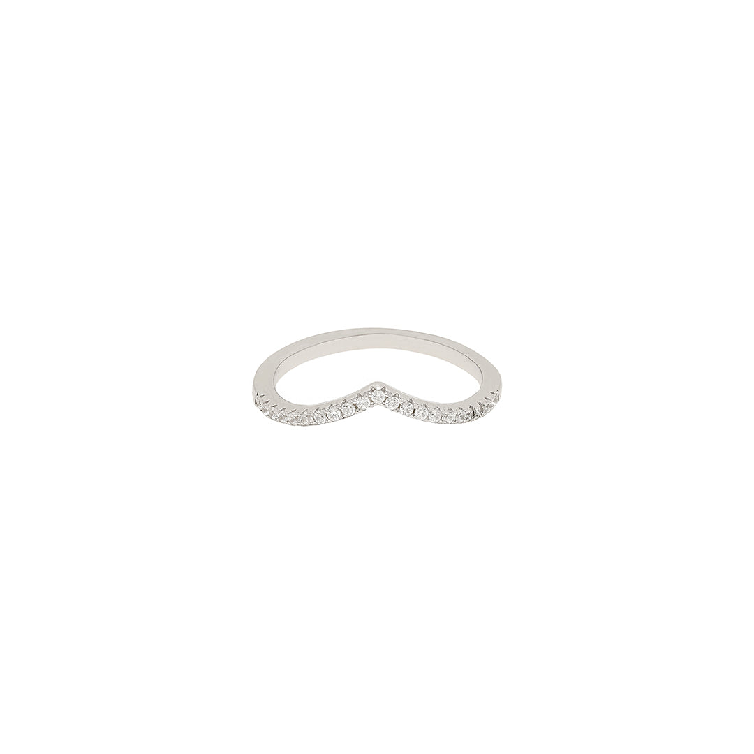 V Silver ring IT0377