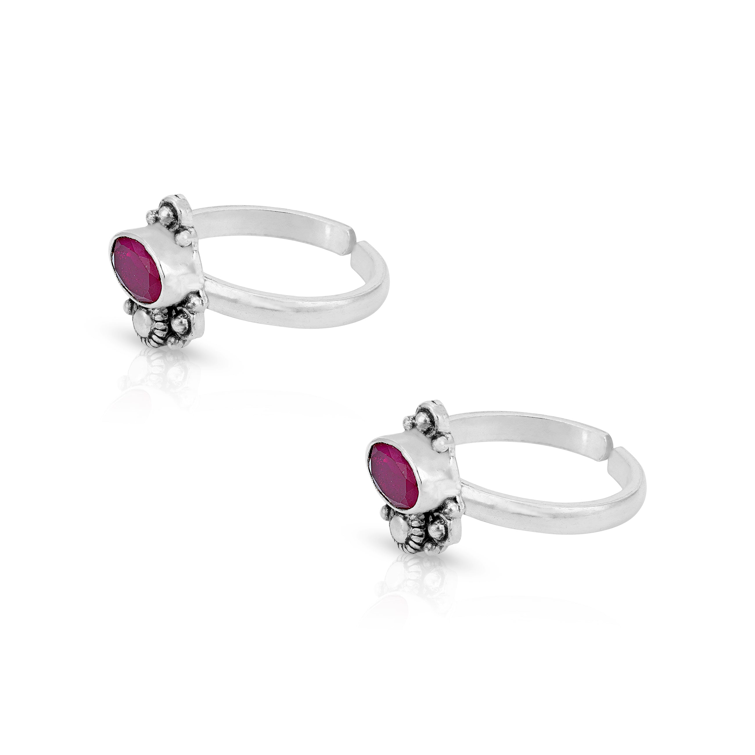 Vintage Inspired Floral Aesthetic 925 Sterling Silver Oxidised Toe Ring