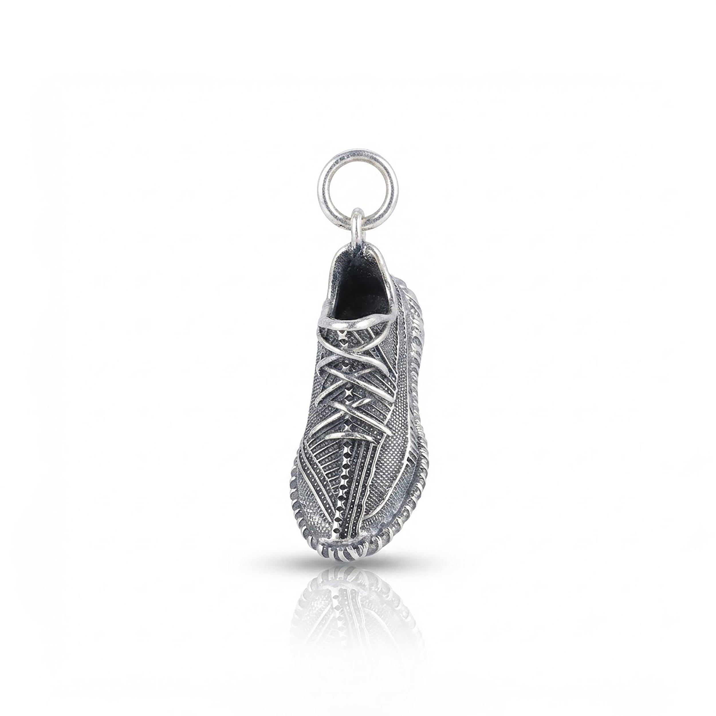 Vintage Running Shoe 925Sterling Silver Statement Pendant