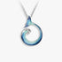 Whale Tail Ocean Wave Fusion Rhodium Plated 925 Chain Pendants