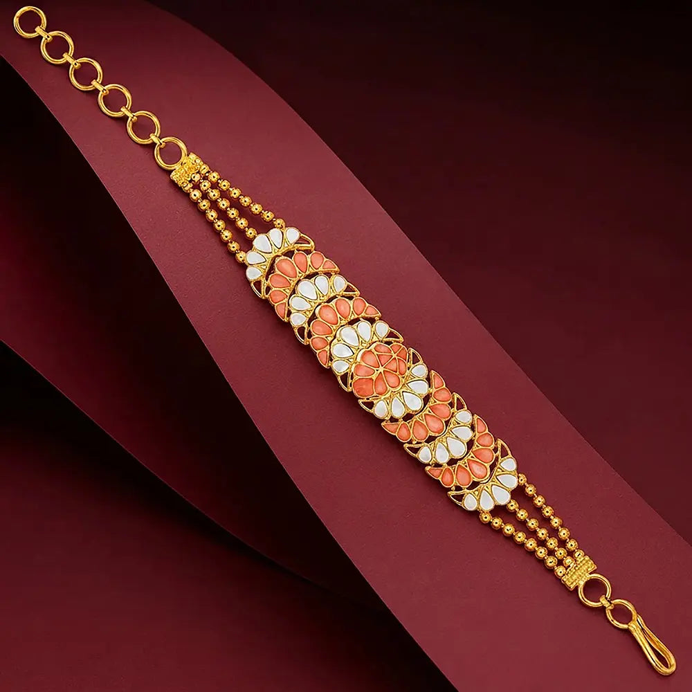 Grand Floral 925 Sterling Silver Bridal Chain Bracelet