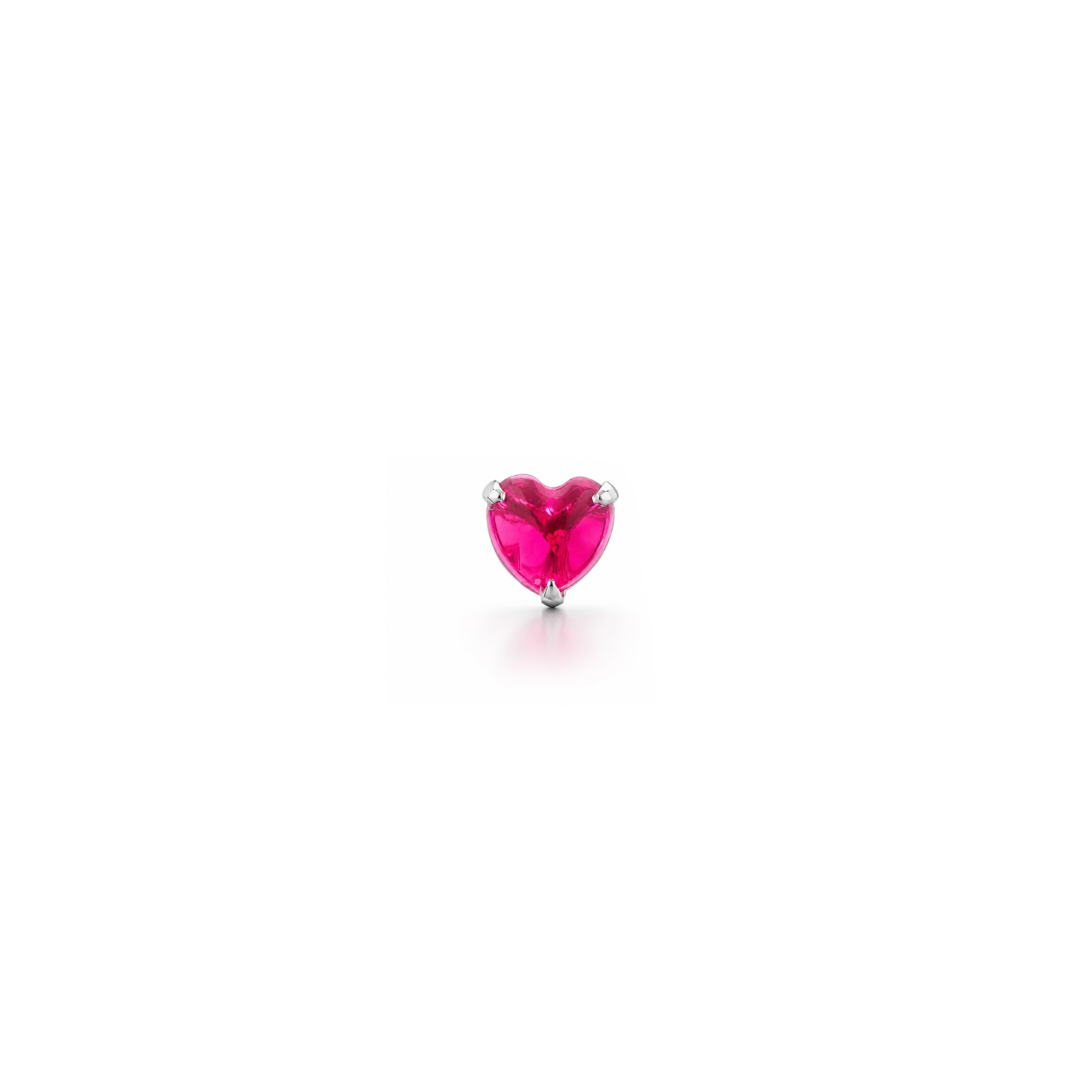 pink heart gemstone nosepin