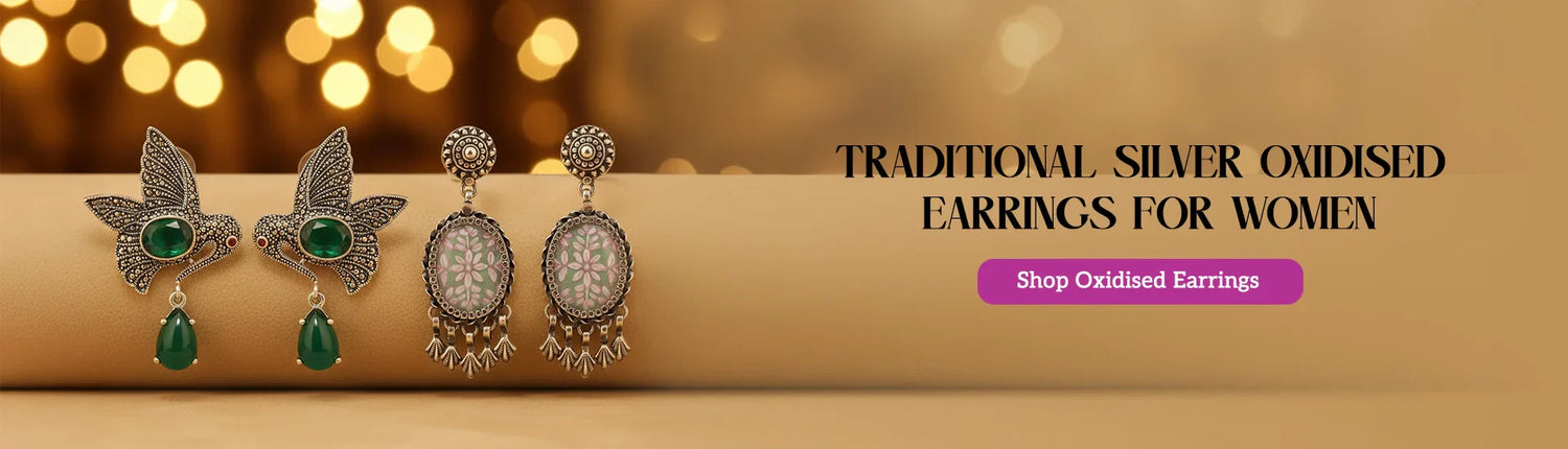 Oxidised Plated Earrings