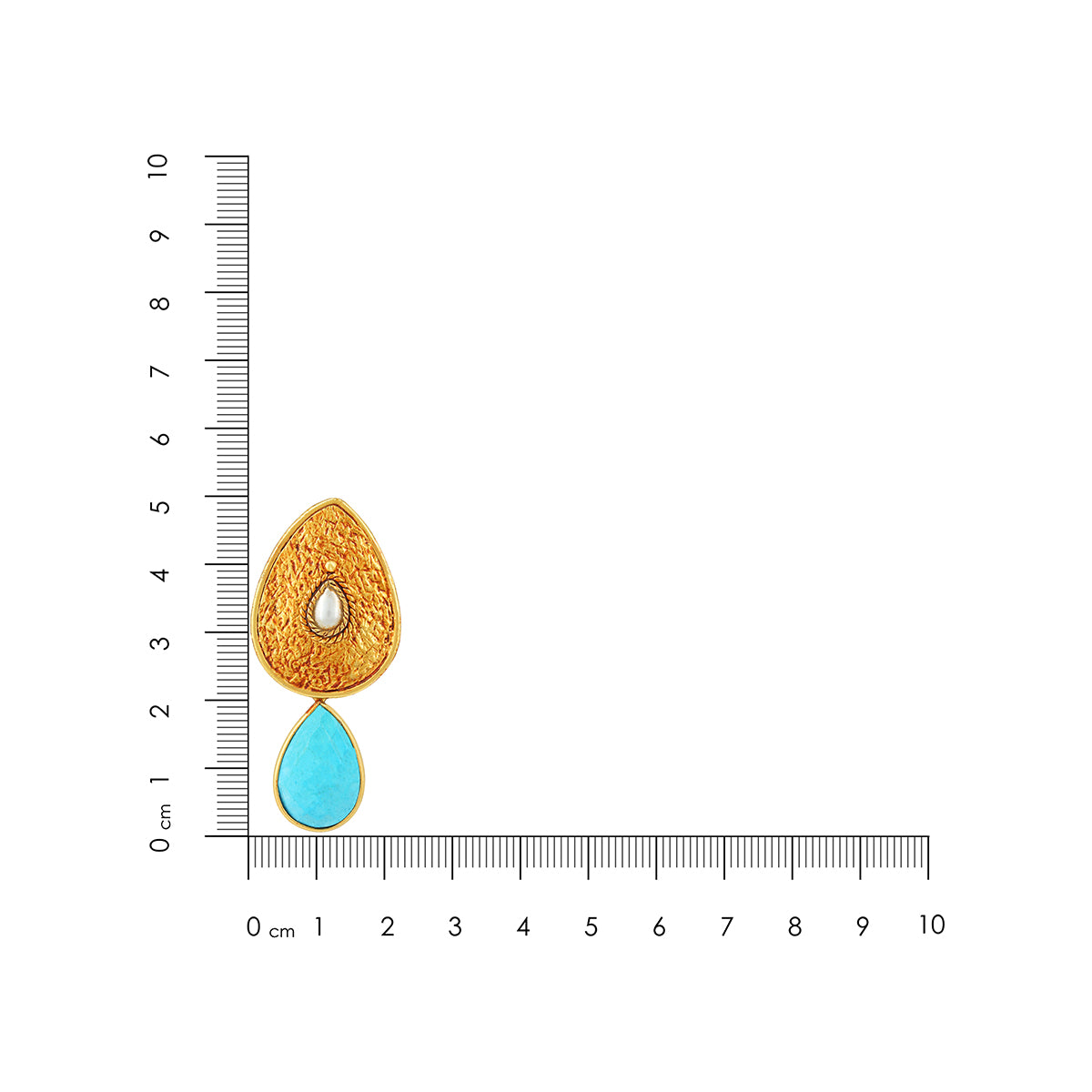 Turquoise Teardrop Charm 925 Sterling Silver Elegant Earrings