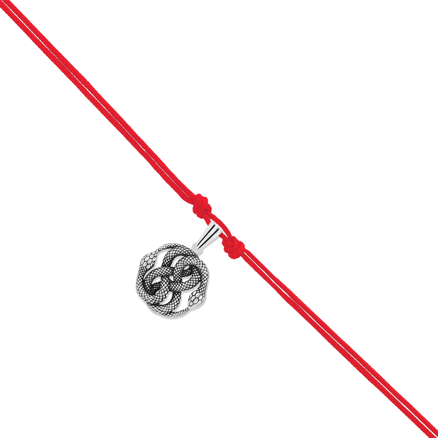 925 Dual Ouroboros Snake Oxidised Pendant