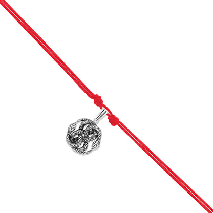 925 Dual Ouroboros Snake Oxidised Pendant