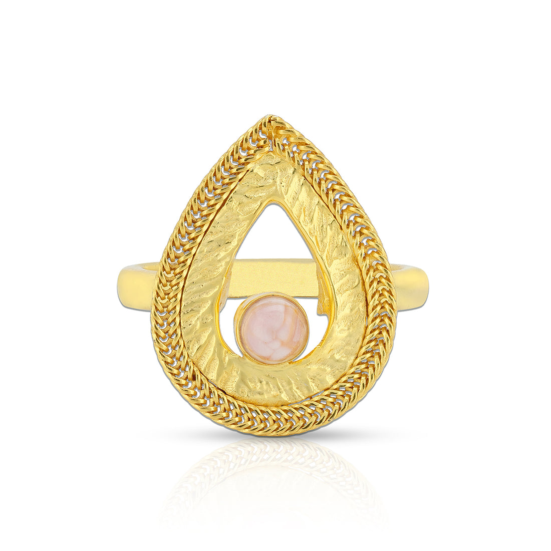 925 Sterling Silver Classic Pink Stone Rings for Women