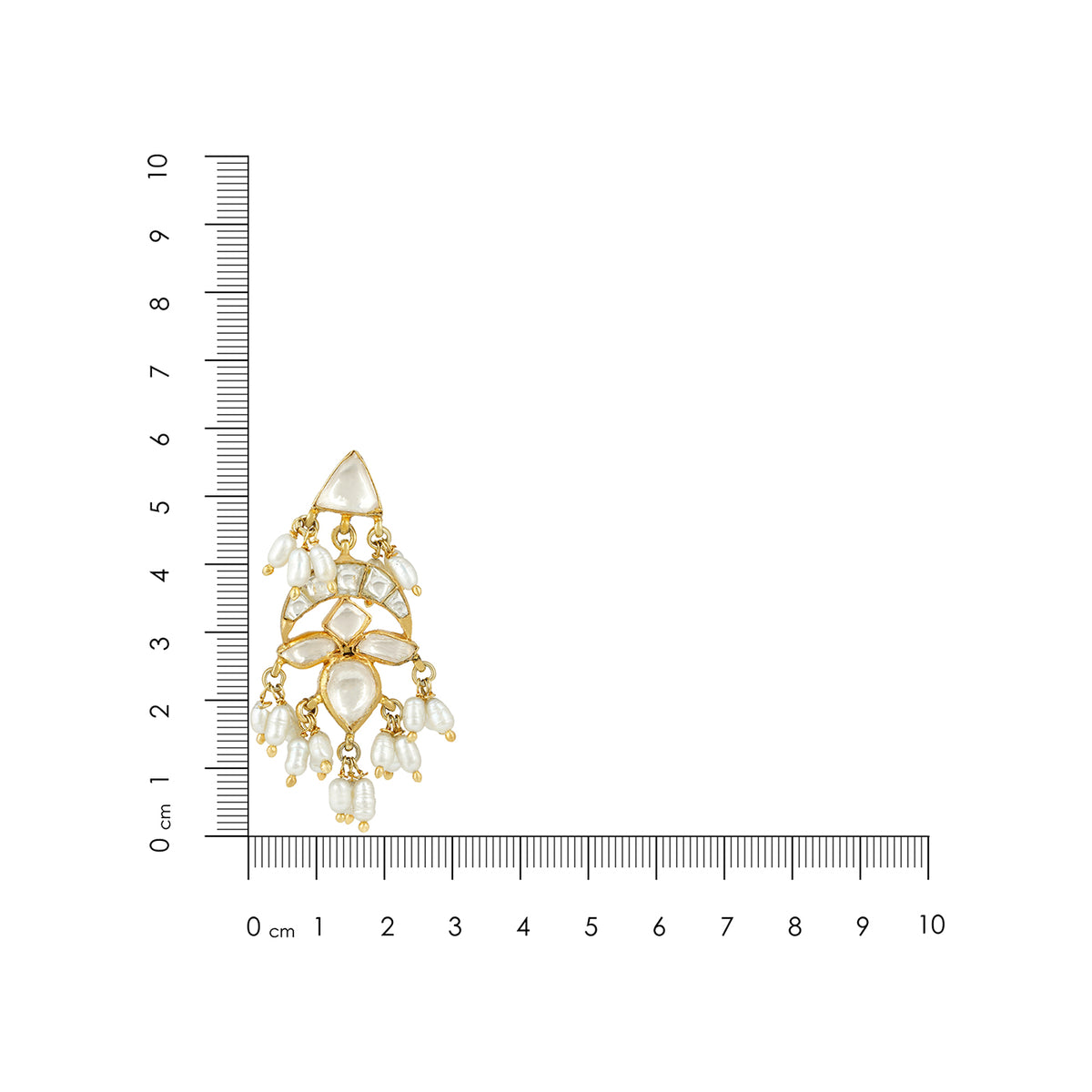 925 Chandelier Polki Pearl Earrings