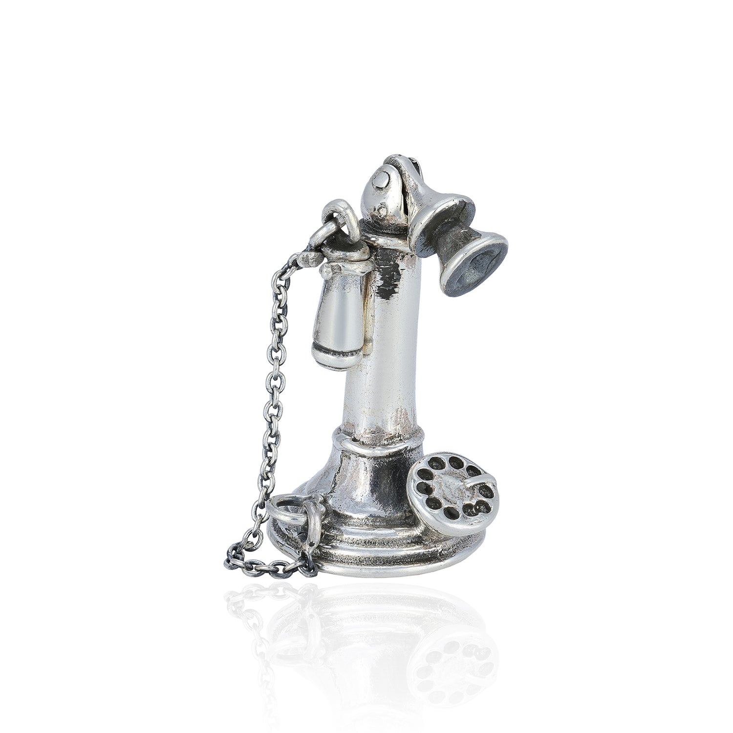 925 Classic Telephone Sterling Silver Miniature