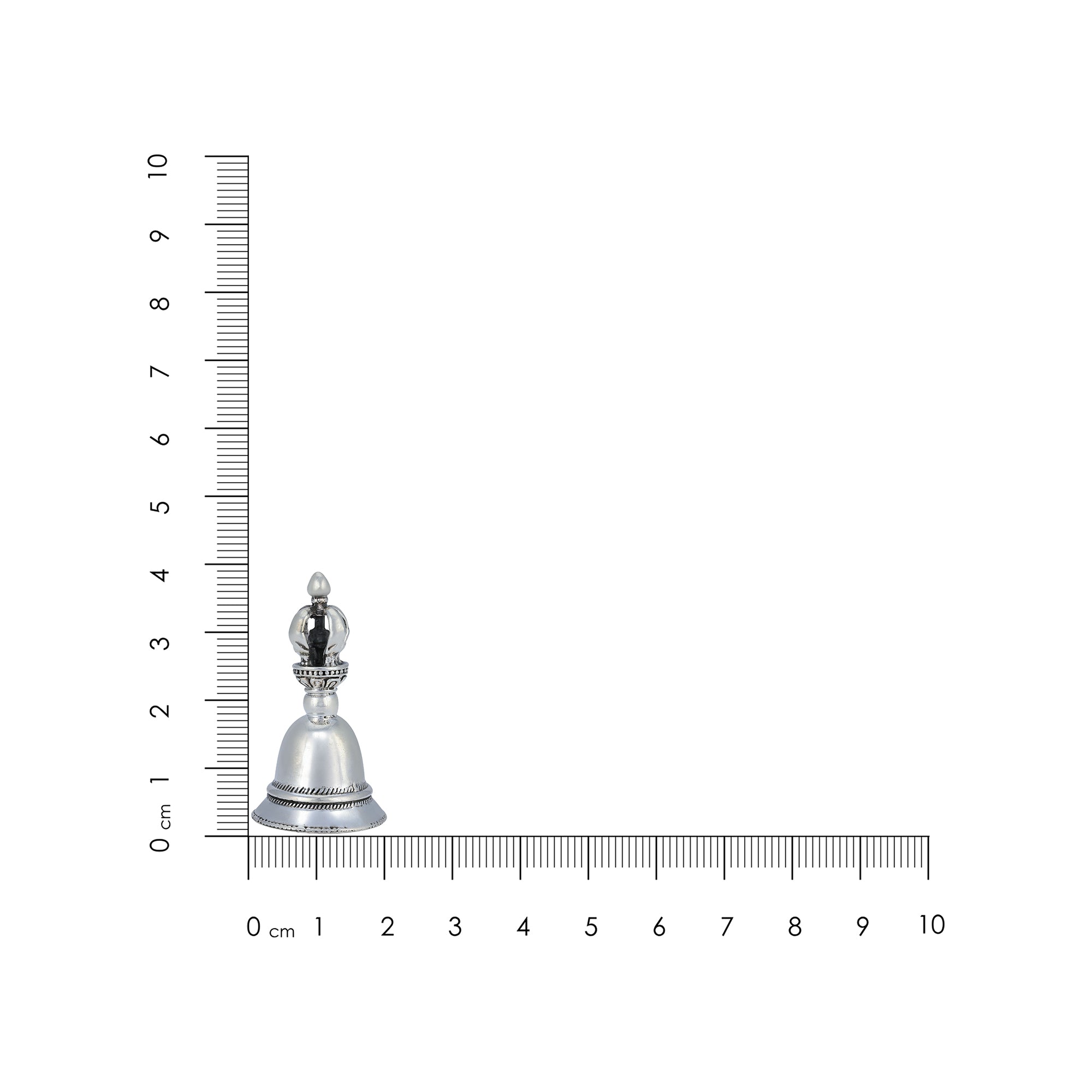 925 Crown head Bell Sterling Silver Miniature