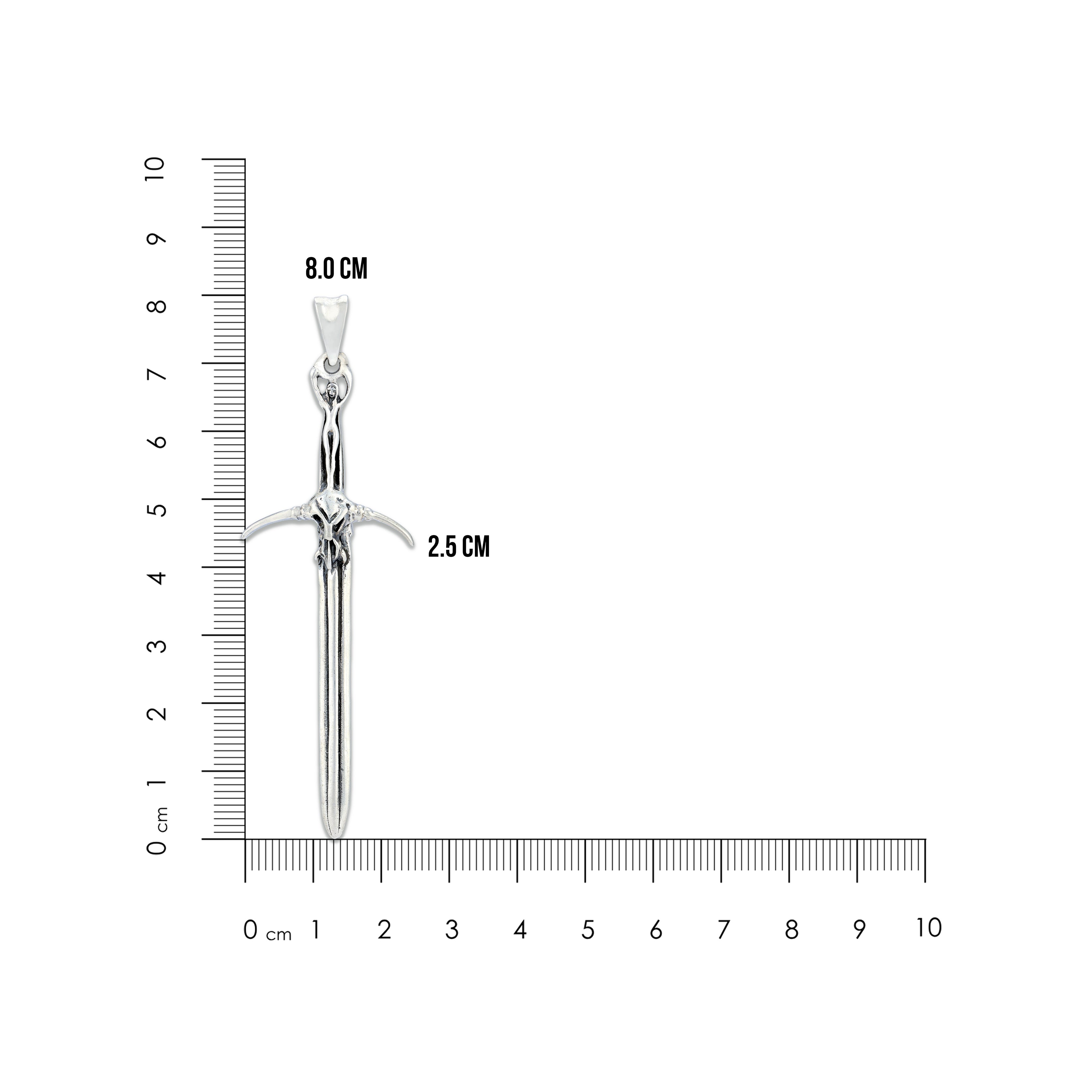 925 Fantasy Sword Sterling Silver Miniature