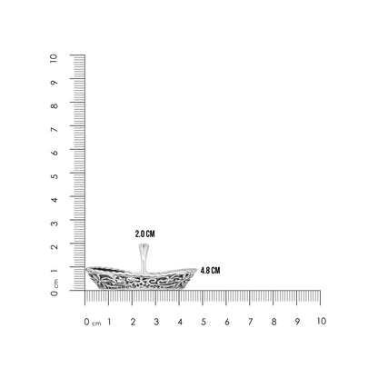 925 Floral Basket Sterling Silver Miniature