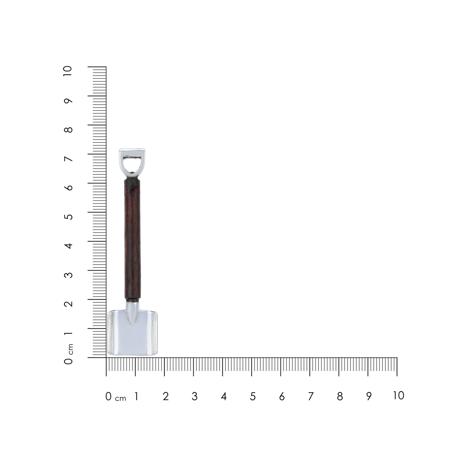 925 Garden Wooden Spade Sterling Silver Miniature